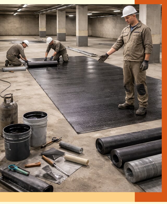 Гидроизоляция паркинга в Сибае от 1233 руб/м² — профессиональная защита | ТепломастерСба