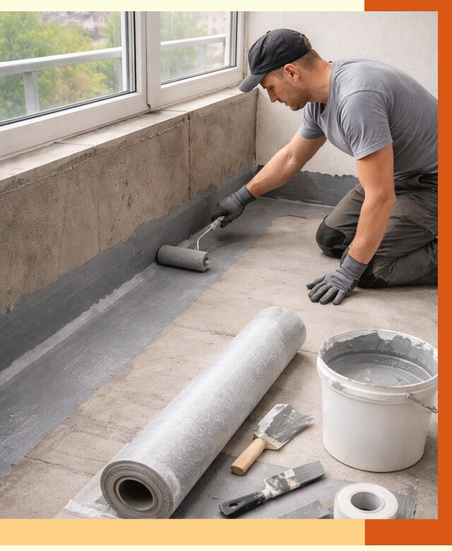 Профессиональная гидроизоляция балкона в Сибае от 4316 руб. | ТепломастерСба