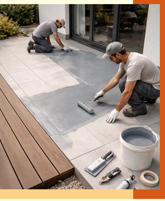 Гидроизоляция террасы в Сибае под ключ от 7707 руб./м² | ТепломастерСба