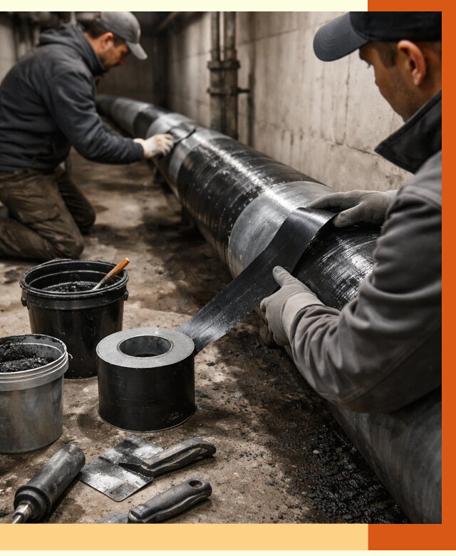 Гидроизоляция труб в Сибае от 2569 руб. — профессиональная герметизация | ТепломастерСба