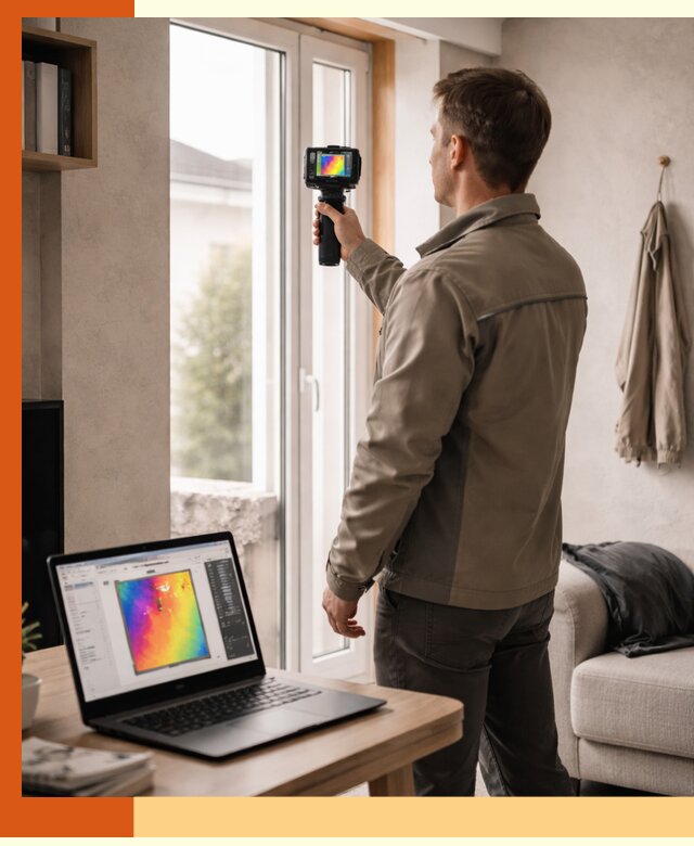 Тепловизионное обследование квартиры в Сибае для поиска утечек тепла