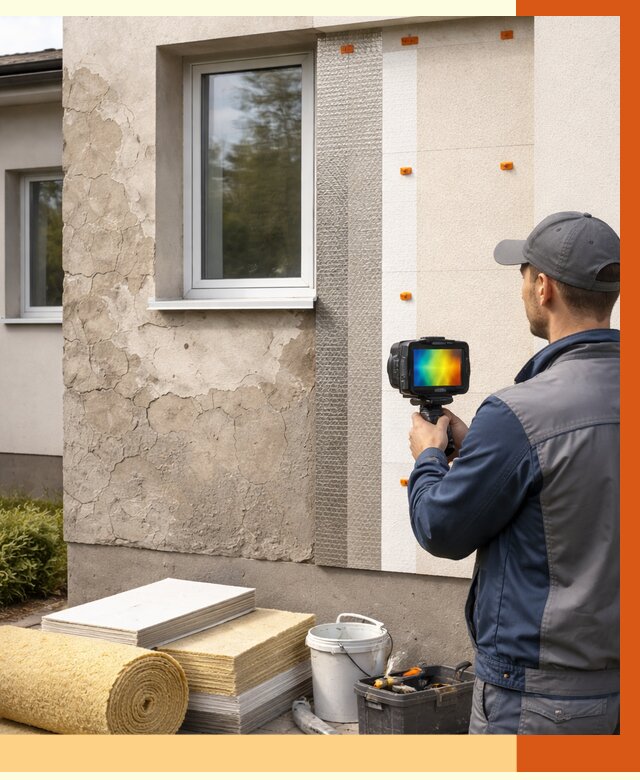 Тепловизионное обследование фасада в Сибае от 4624 руб. под ключ | ТепломастерСба