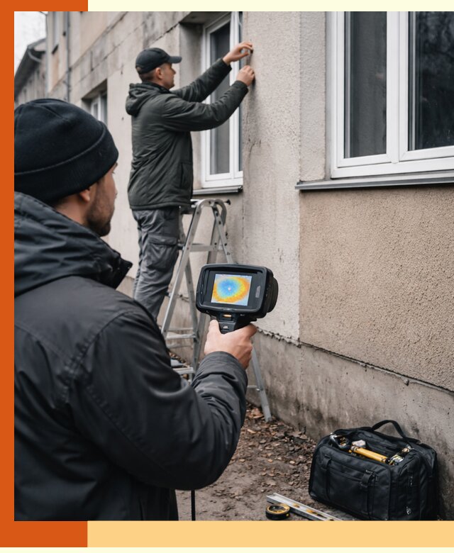 Тепловизионное обследование фасада в Сибае для выявления дефектов