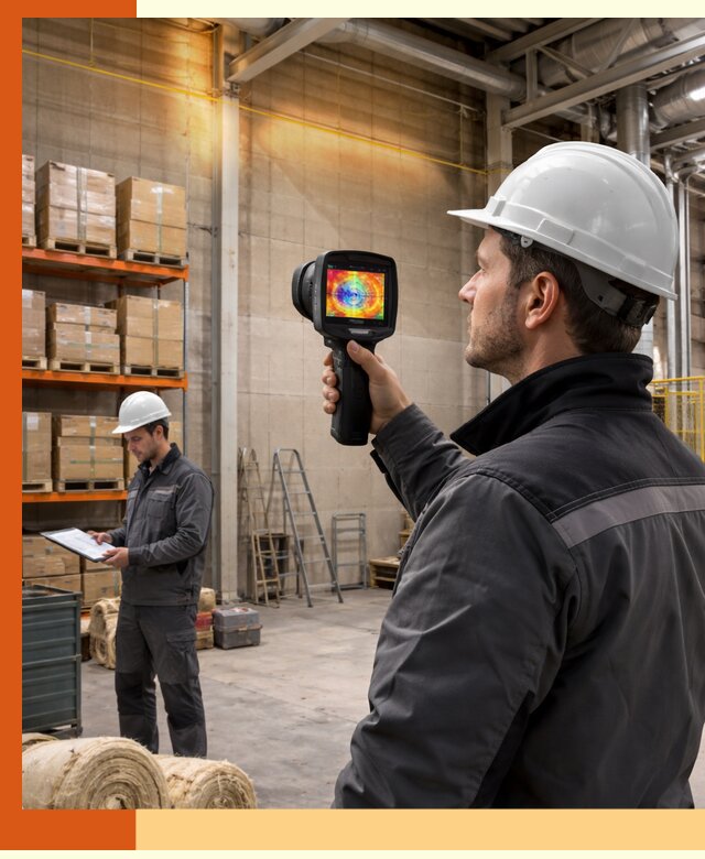 Тепловизионное обследование склада и выявление утечек в Сибае