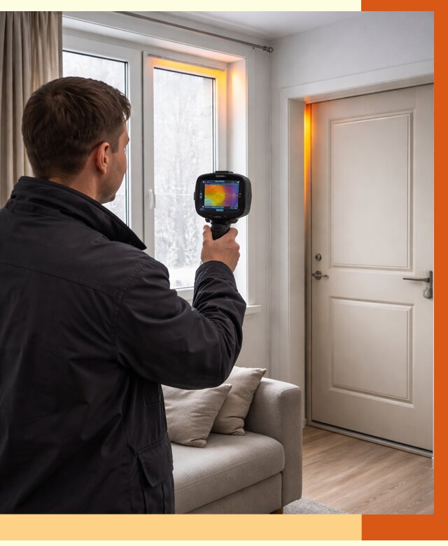 Тепловизионное обследование окон и дверей в Сибае от 4624 руб. | ТепломастерСба