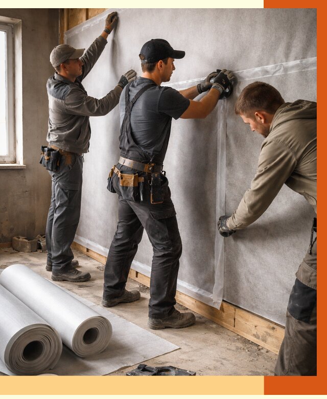 Монтаж ветроизоляции в Сибае от 4624 руб./м2 — профессионально | ТепломастерСба