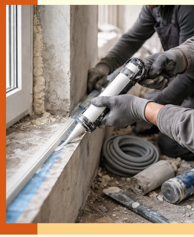 Герметизация стыков и примыканий зданий в Сибае