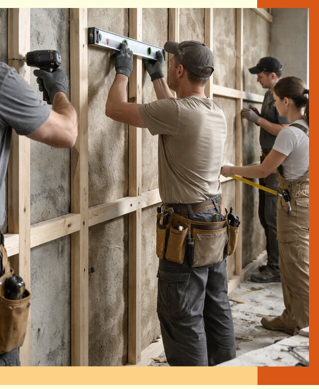 Монтаж обрешетки под утепление в Сибае от 1182 руб/м² | Заказать у ТепломастерСба